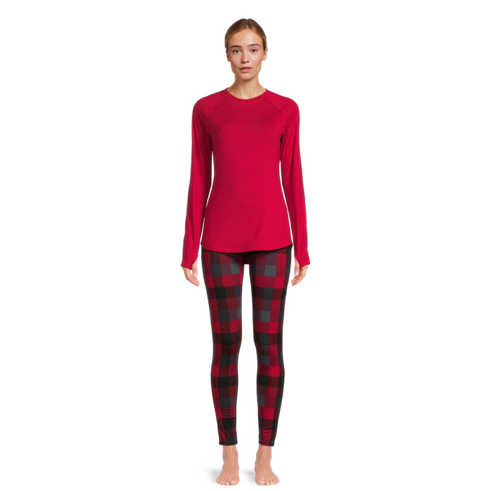 Thermal Knit Two Piece Set With Pullover Top And Leggings