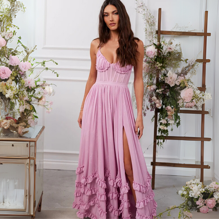 The Mauve Carmen Dress