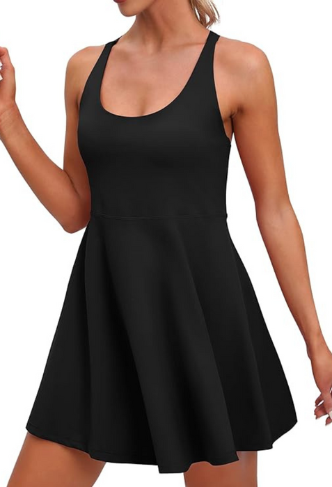 Fitness Sundress with Integrated Shorts and Bra