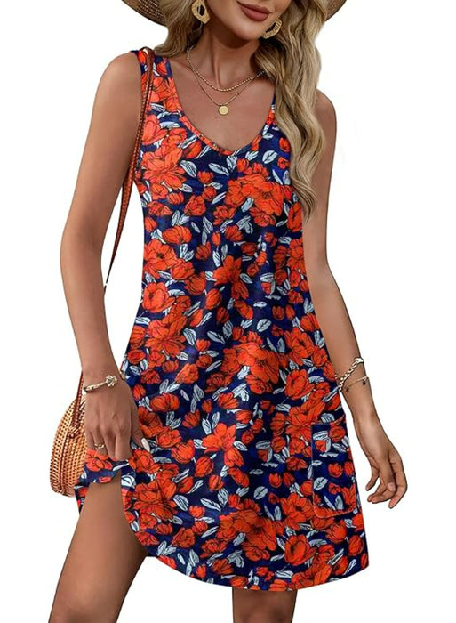Loose Casual Pocket Sundress for Beach Days and Summer Outings