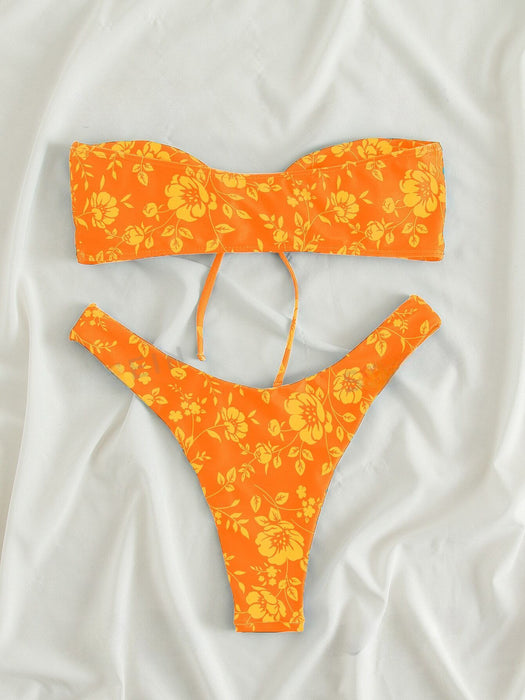 Floral Printed Swimsuit Bikini