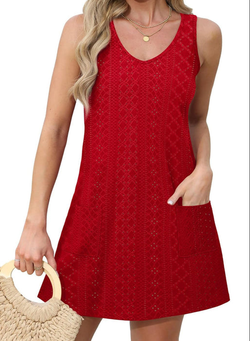 Loose Casual Pocket Sundress for Beach Days and Summer Outings