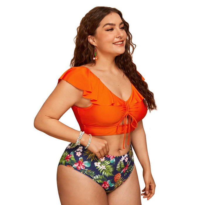 High-Waisted Plus Size Swimsuit