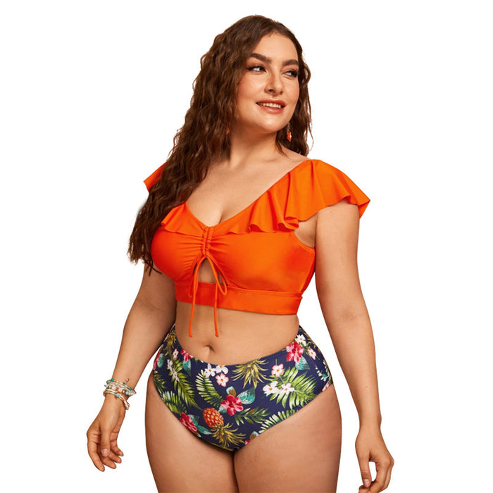High-Waisted Plus Size Swimsuit