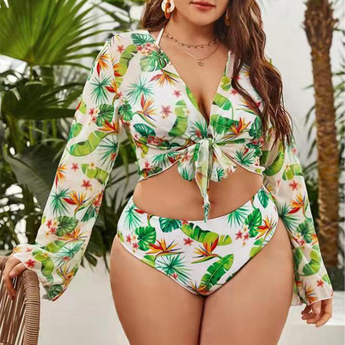 Plus Size 3 Piece Beach Wear Set