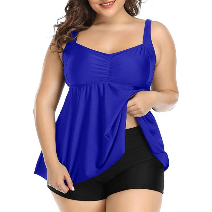 Tankini Women Two Pieces Swimsuits With Shorts
