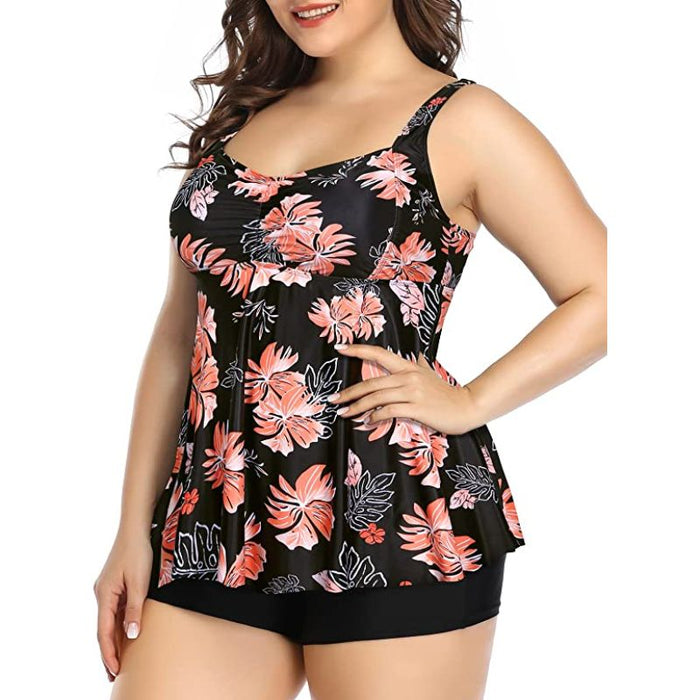 Tankini Women 2 Pieces Swimsuits With Shorts